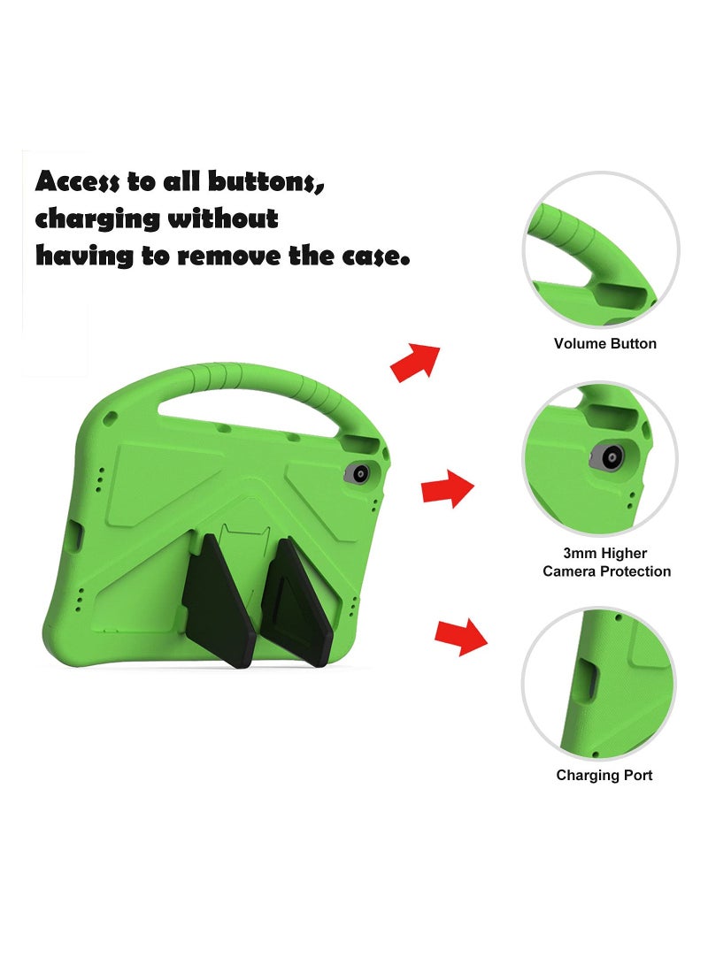 SYOSI Kids Tablet Case for Lenovo Tab P11 Case 11 Inch 2020 TB J606F J606X Tab P11 TB J606F Case Durable Lightweight EVA Shockproof Handle And Stand Feature Protective Cover Green - Image 3