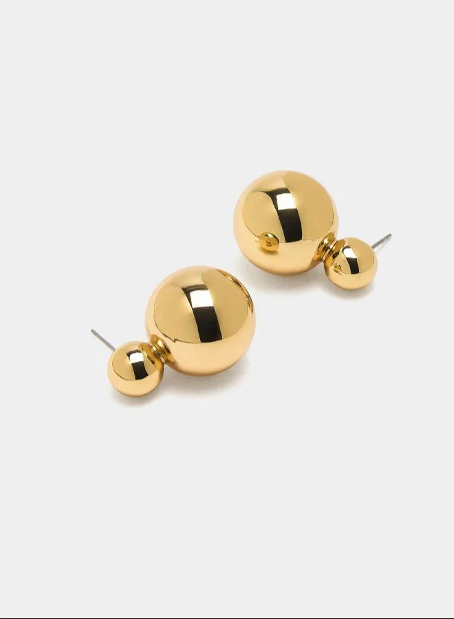 بارفوا أقراط كرة ذهبية