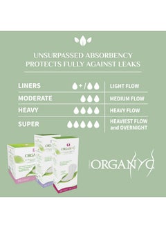 ORGANYC Organyc 100% Certified Organic Cotton Folded Panty Liner, Ultra Thin, Light Flow, 24 Count  - Image 2