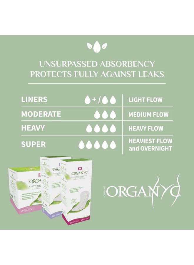 Organyc 100% Certified Organic Cotton Folded Panty Liner, Ultra Thin, Light Flow, 24 Count - Image 2
