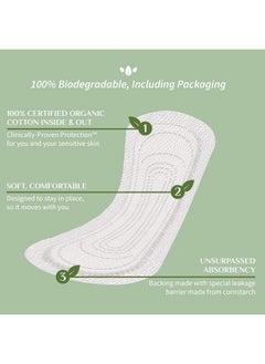ORGANYC Organyc 100% Certified Organic Cotton Folded Panty Liner, Ultra Thin, Light Flow, 24 Count  - Image 4