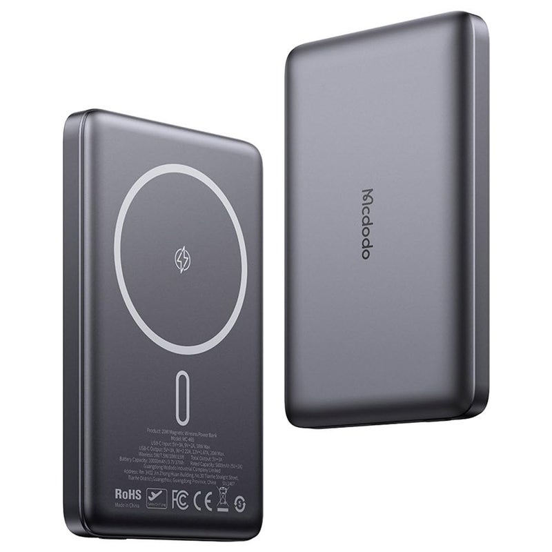 Mcdodo MC 4651 10,000mAh 20W Magnetic Wireless Powerbank Ultra Slim & Metal - Image 1