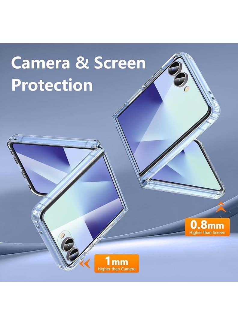 Case Up Premium Clear MagSafe Compatible Case For Samsung Galaxy Flip 7 [Compatible with MagSafe] Anti-Yellowing Slim Transparent Phone Case Protective Magnetic Cover - Image 4
