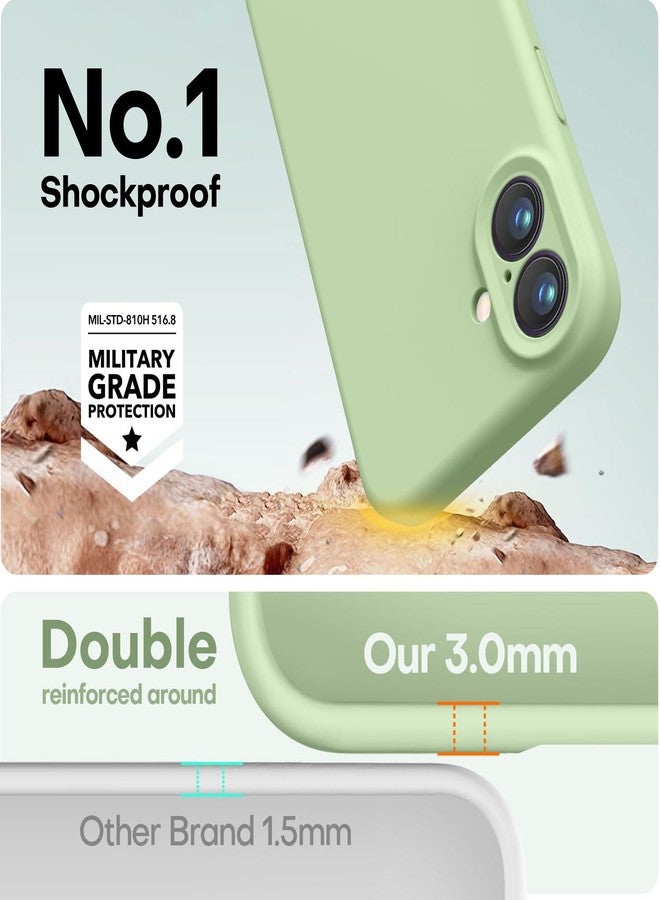 LOVE 3000 جراب LOVE 3000 مصمم خصيصًا لهاتف iPhone 16، مصنوع من السيليكون الفاخر مع بطانة ناعمة من الألياف الدقيقة المقاومة للخدش، جراب واقٍ مقاوم للصدمات مناسب للرجال والنساء والفتيات، مقاس 6.1 بوصة، لون ماتشا - Image 4
