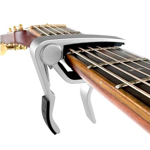 WINGO Guitar capo for 6 String Steel Acoustic and Electric Guitars with 5 Picks for Free,Silver - Image 3