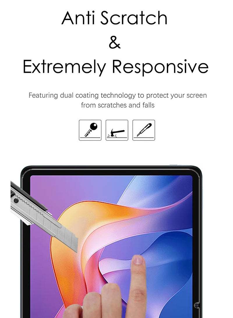 2 Pieces Xiaomi Redmi Pad 2 11 Inches Tempered Glass Screen Protector – High Transparency, Delicate Touch, Anti-Explosion, Smooth Arc Edges, Easy Installation - Image 4
