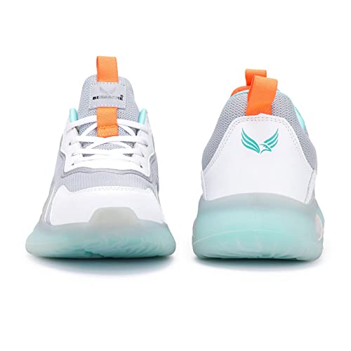 Bersache Lightweight Grey Sports Running Walking Gym Sneakers Trekking Hiking Lace Up Shoes For Men - 7 Uk - Image 5