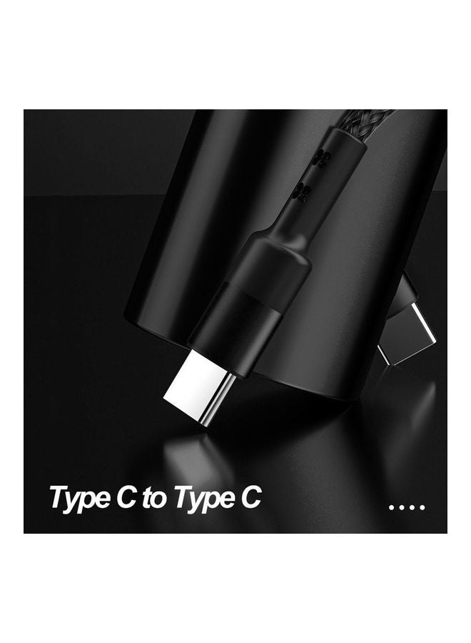 OFFBEAT Powermax Fast Charging Type C to Type C Cable 1.1m Nylon Braided 100W Power Delivery and 35 min Fast Charge feature Compatible with MacBook, iPad Pro, Samsung Galaxy S23/22/Z Fold/Z Flip etc Black - Image 2