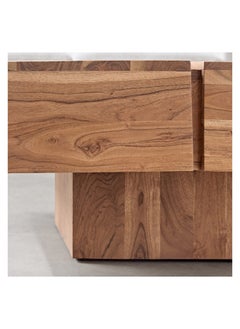 Home Box طاولة قهوة من خشب الأكاسيا الصلب 80 × 40 × 80 سم  - Image 5