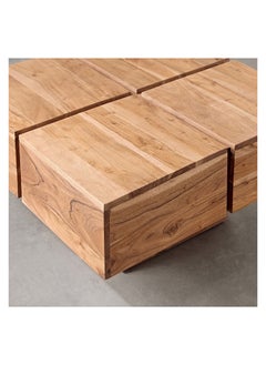 Home Box طاولة قهوة من خشب الأكاسيا الصلب 80 × 40 × 80 سم  - Image 4