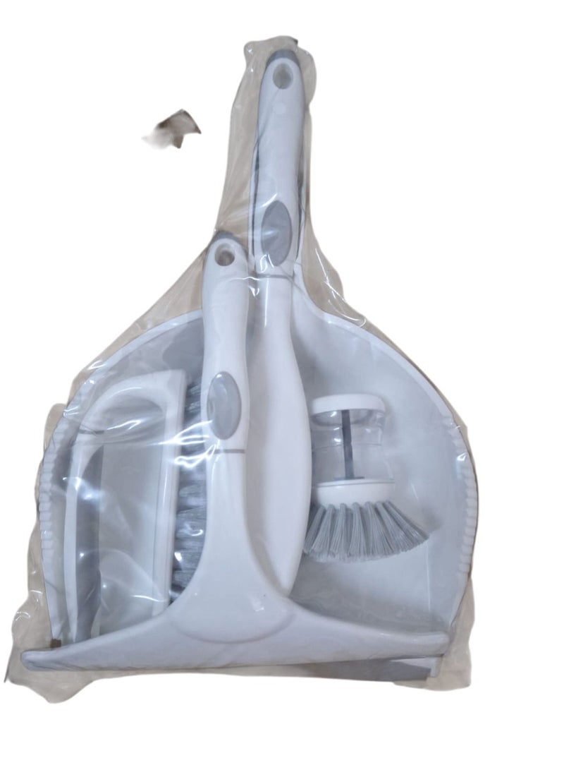 Broom set with plastic dustpan, 5 pieces