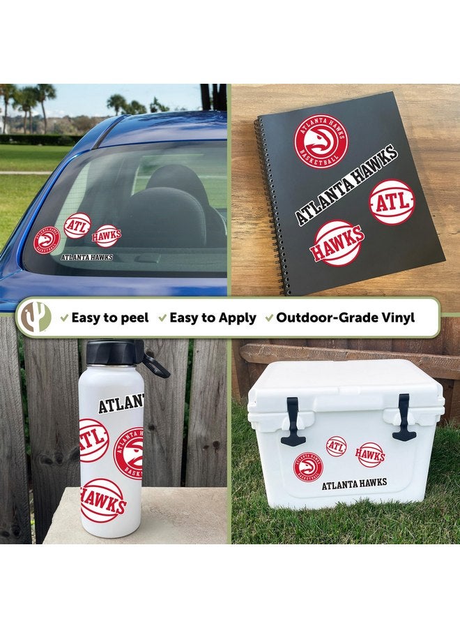 ديزرت كاكتوس ملصق فينيل مرخص رسميًا من Desert Cactus Atlanta Hawks NBA لجهاز كمبيوتر محمول وزجاجة مياه وسيارة (النوع 2) - Image 2