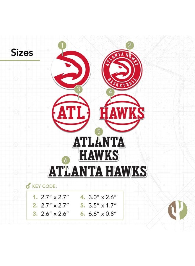 ديزرت كاكتوس ملصق فينيل مرخص رسميًا من Desert Cactus Atlanta Hawks NBA لجهاز كمبيوتر محمول وزجاجة مياه وسيارة (النوع 2) - Image 3