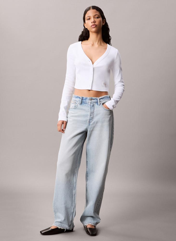 كالفن كلاين جينز كارديجان بأزرار وشعار - Image 5