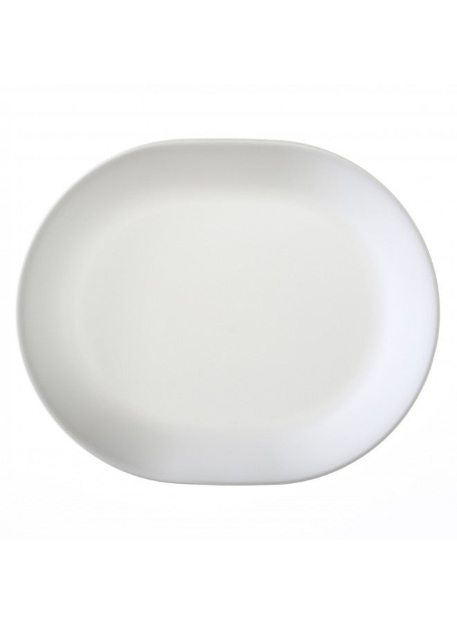 Corelle Livingware Vitrelle 12-1/4-Inch Serving Platter, Winter Frost White - Image 2
