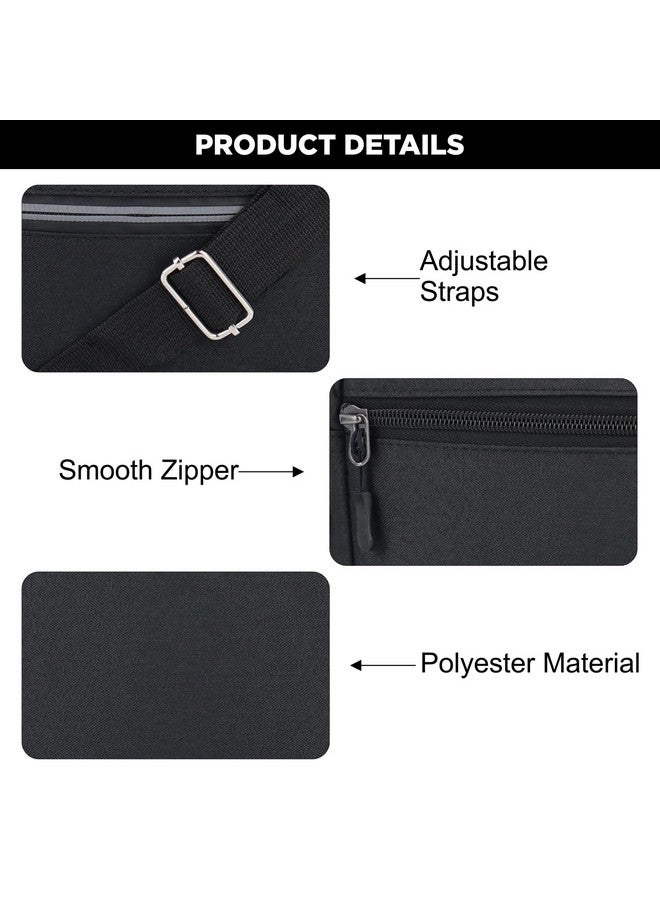 NFI essentials Small Unisex Sling Bag Cross Body Bag for Travelling, Business Messenger Bag Travelling Bag one Side shoulder Bag (Black) - Image 5