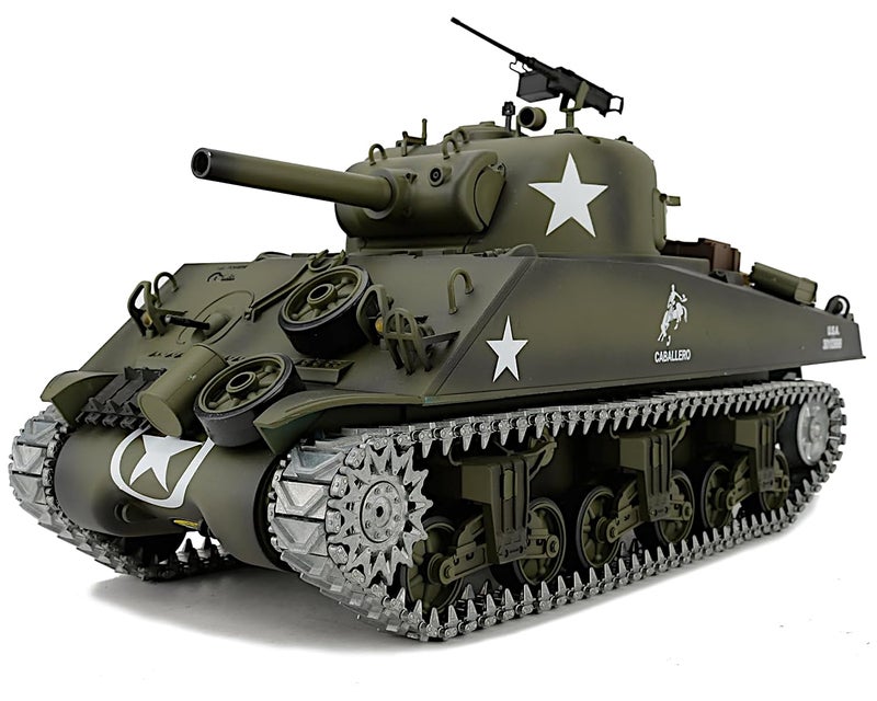 POCO DIVO Sherman M4A3 US Army Tank 116 RTR RC Military Model Heng Long 3898 MS Edition Upgrade Steel Gear Metal Track Sprocket Idler Wheel Airsoft Battle Infrared Combat Smoke Sound Light Recoil - Image 3