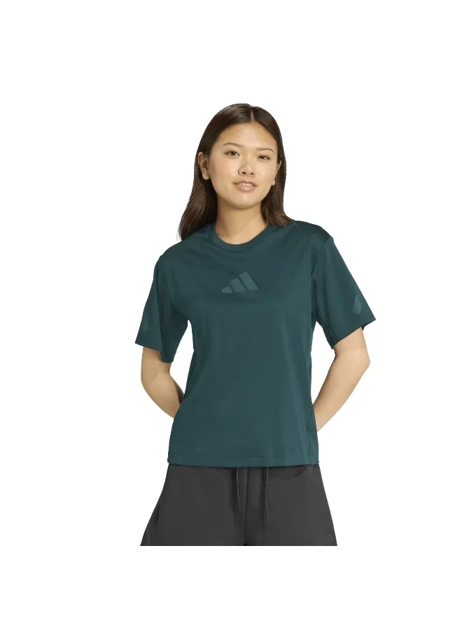 Adidas Adidas W Z.N.E. Tee Green T-Shirt (Short Sleeve) T-Shirts For Women