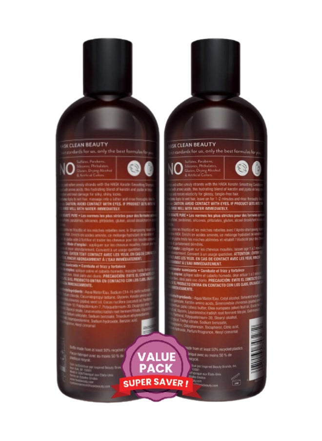 HASK - Keratin Shampoo 355Ml & Conditioner 355Ml X2 Value Pack - Image 1