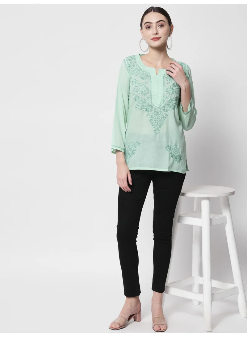 Alaya  Hand Embroidered Chikankari Cotton Kurti-AL3405 for Women | Best Price UAE