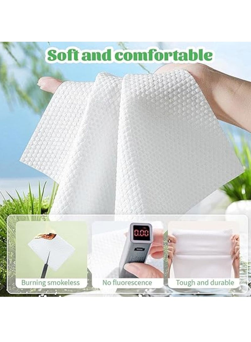 UREVO Disposable Cotton Thickened Clean face towel, Women Soft Face Cloths for Washing, Face Towel Lint Free for Cleansing, Skincare and Makeup Remover, Dry Wipes, (1 Pack/60Count) - Image 4