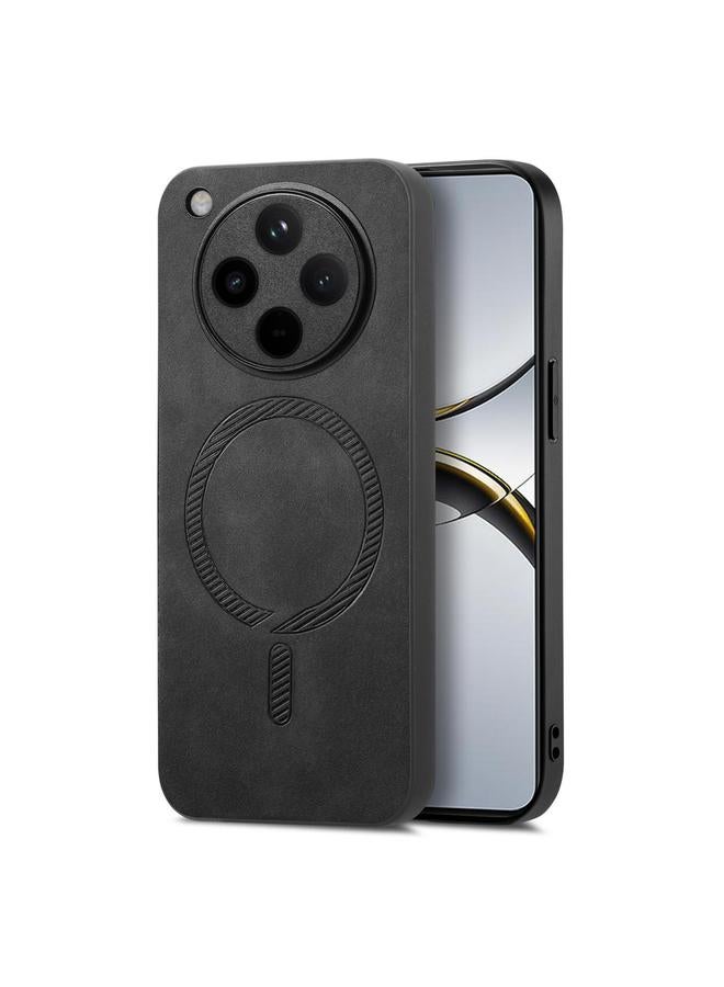 S-TOP Case For OPPO Find X8 Pro Retro Magsafe Magnetic PU Back Cover Phone Case - Image 1