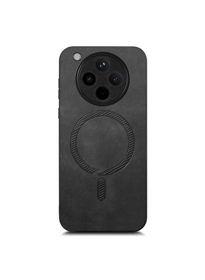 S-TOP Case For OPPO Find X8 Pro Retro Magsafe Magnetic PU Back Cover Phone Case - Image 2