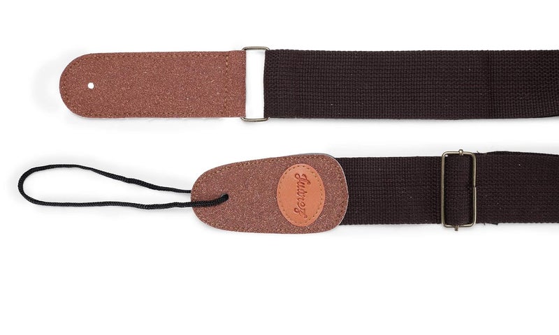 Juarez JRGST100BR Adjustable Guitar Strap For Electric/Acoustic Guitar/Bass - Soft Strap & Strong Buckle with PU Leather Ends Dark Brown - Image 4