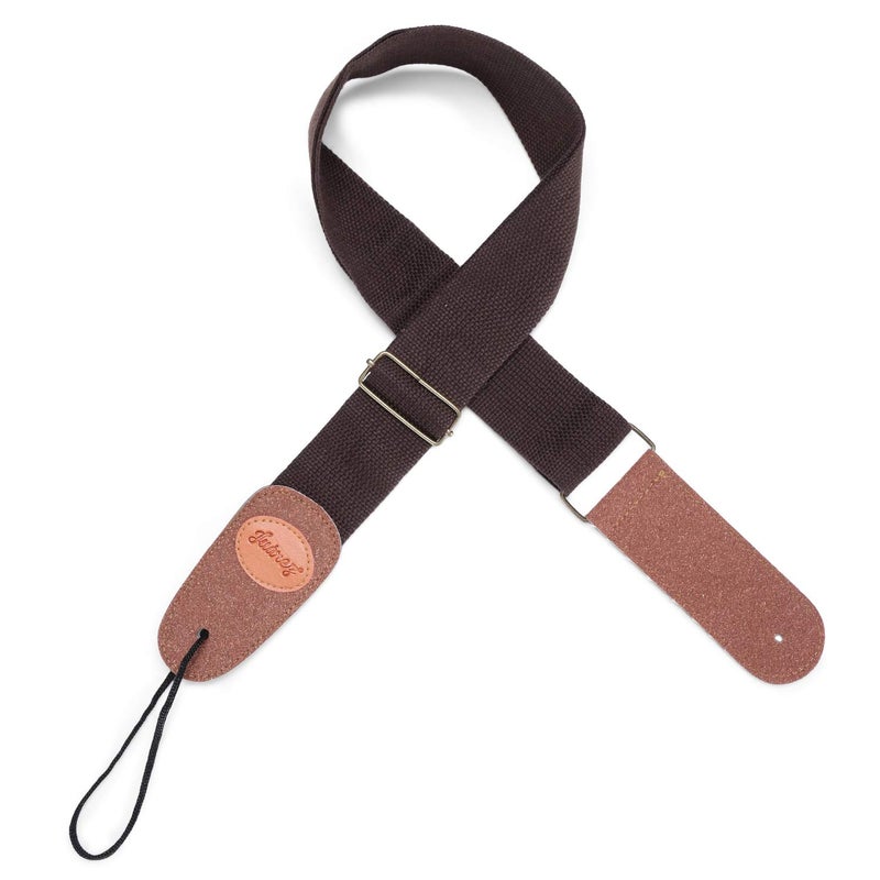 Juarez JRGST100BR Adjustable Guitar Strap For Electric/Acoustic Guitar/Bass - Soft Strap & Strong Buckle with PU Leather Ends Dark Brown - Image 3