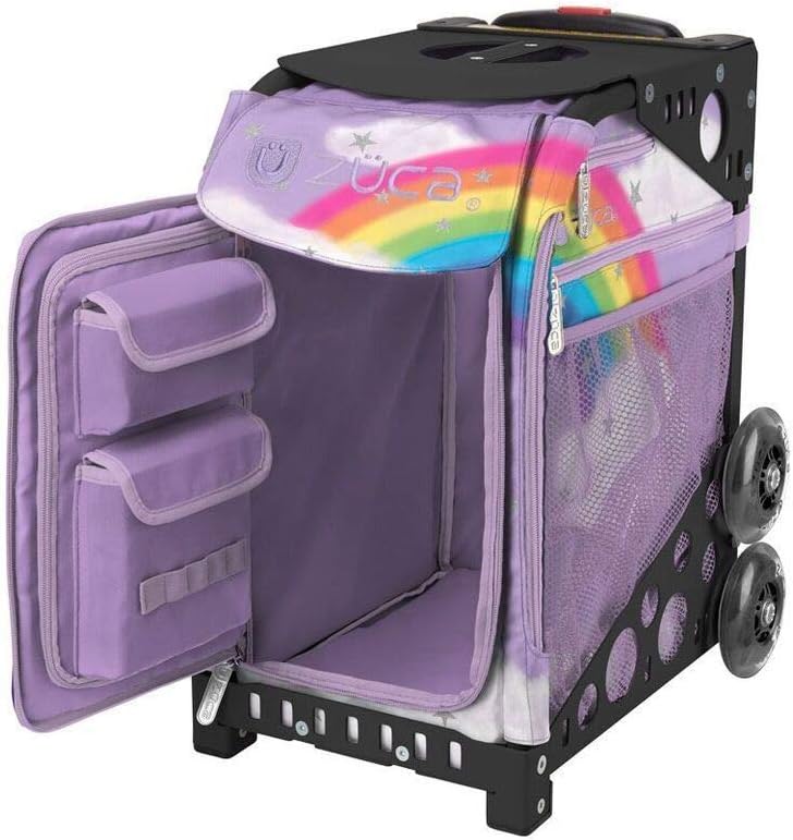 Zuca Unicorn Sport Insert Bag and Black Frame with Flashing Wheels - Image 3
