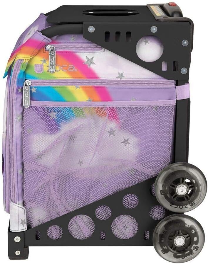 Zuca Unicorn Sport Insert Bag and Black Frame with Flashing Wheels - Image 5