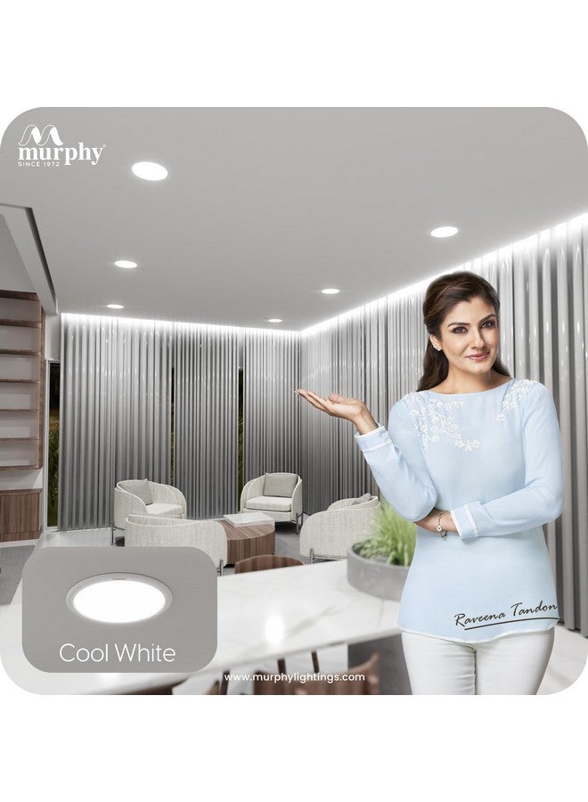 Murphy Trimless Round LED Panel Light - 12W Cool White | Glare-Free, Recessed Ceiling Downlight for Home & Commercial - Pack of 20 - Image 5