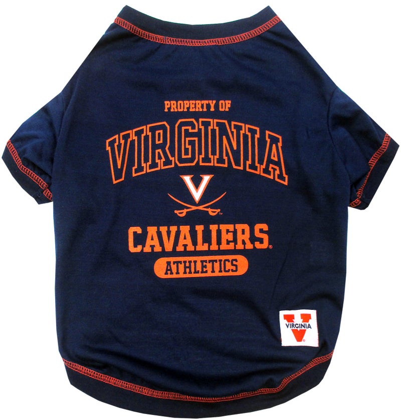 Pets First Collegiate VIRGINIA CAVALIERS Dog T-Shirt, Medium. - Licensed Shirt for Pets Team Colored with Team Logos.- Premium Stretchable Materials for the Comfrot of your Dog & Cat. - Image 2