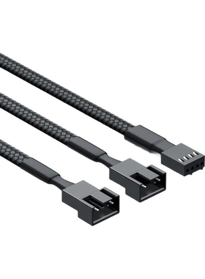 Linkstone Desktop Computer Motherboard Fan Splitter Cable 4Pin One-To-Two Extension Cable Motherboard 4Pin Temperature Control Interface Expansion Chassis Fan Connection Cable - Image 3