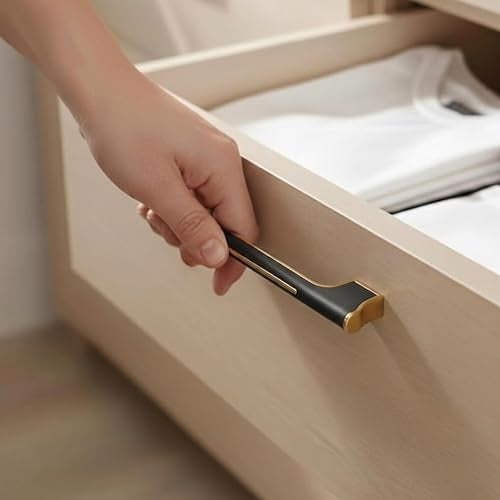 RAB Handle Zinc Kitchen and Office Drawer/Cabinet/Door/Wardrobe Handle (Code:- Hand M160, Size:- 4", Color:-Rembo Black, Pack of 1 PCS) - Image 5