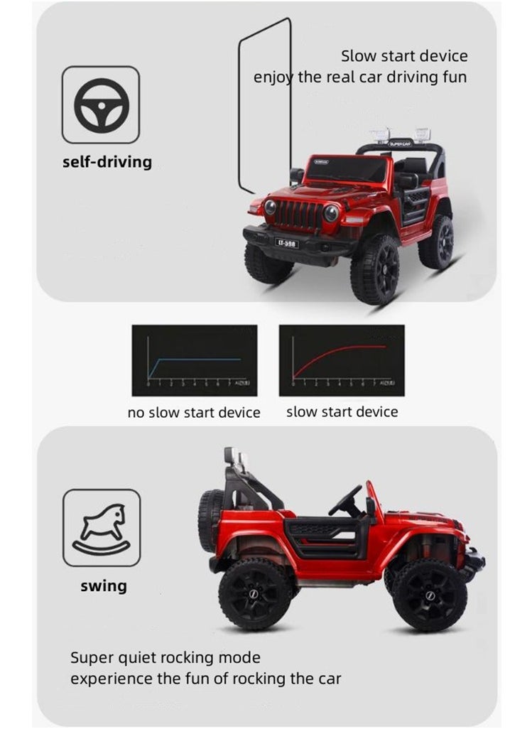 FUN MOMENT Electric Ride-On Car for Kids with Two Seats and Remote Control  - Image 5