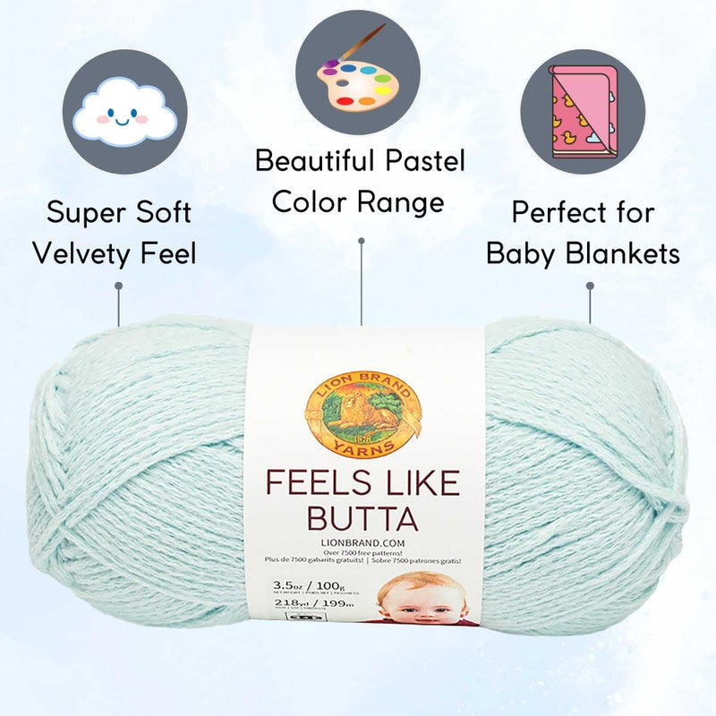 Lion Brand Yarn Lion Brand Feels Like Butta Pink 215-101 (3-Skeins - Same Dye Lot) Worsted Medium #4 Polyester Yarn for Crocheting and Knitting with Project Bag - Image 2