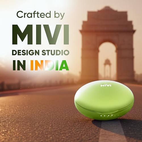 Mivi DuoPods Vibe | Dual Connectivity Ear Buds Wireless | Clear HD Calls | 5.3 Bluetooth Earphone Wireless | 13mm Drivers | 60 Hours Playtime | Made in India TWS Earbuds - Image 4