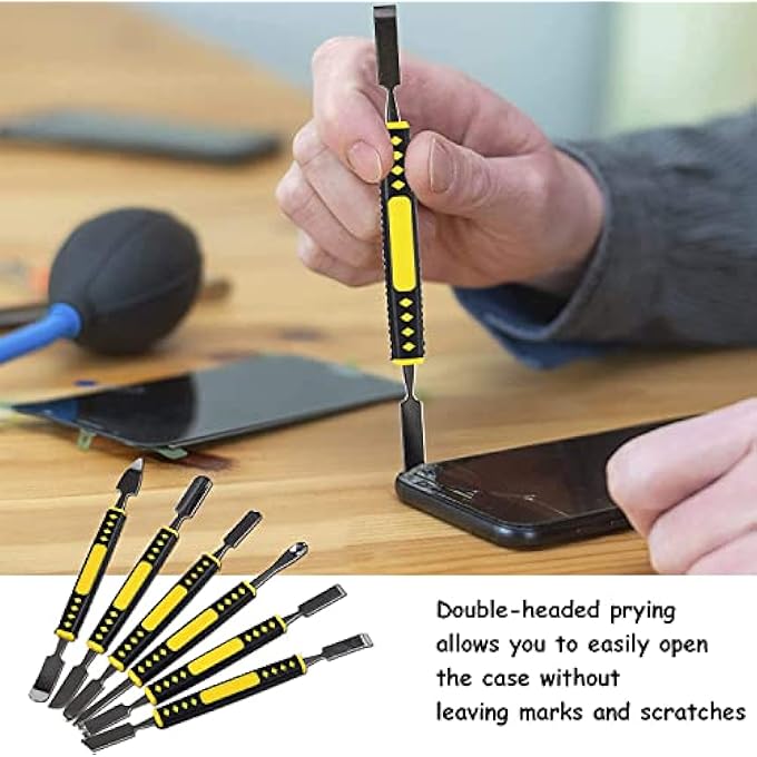 rayihni METAL SPUDGER, MOBILE PHONE DISASSEMBLY, COMPUTER DIGITAL REPAIR TOOLS, MULTIFUNCTIONAL DISASSEMBLY STICK, PRECISION METAL CROWBAR SET REPAIR TOOLS, 6-PIECE SET - Image 3