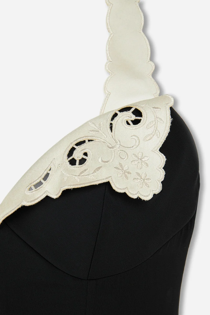 Nocturne  Embroidery Detail Tulle Maxi Dress for Women | Best Price UAE
