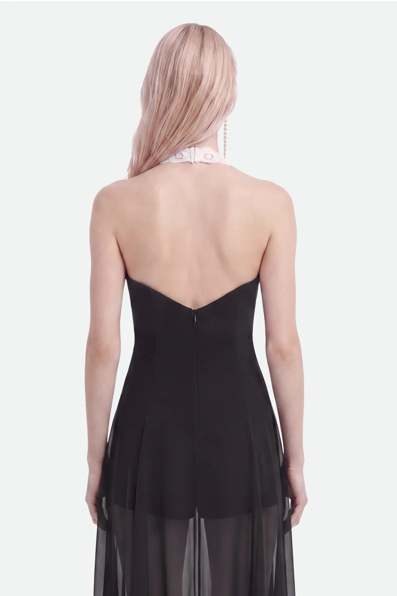 Nocturne  Embroidery Detail Tulle Maxi Dress for Women | Best Price UAE