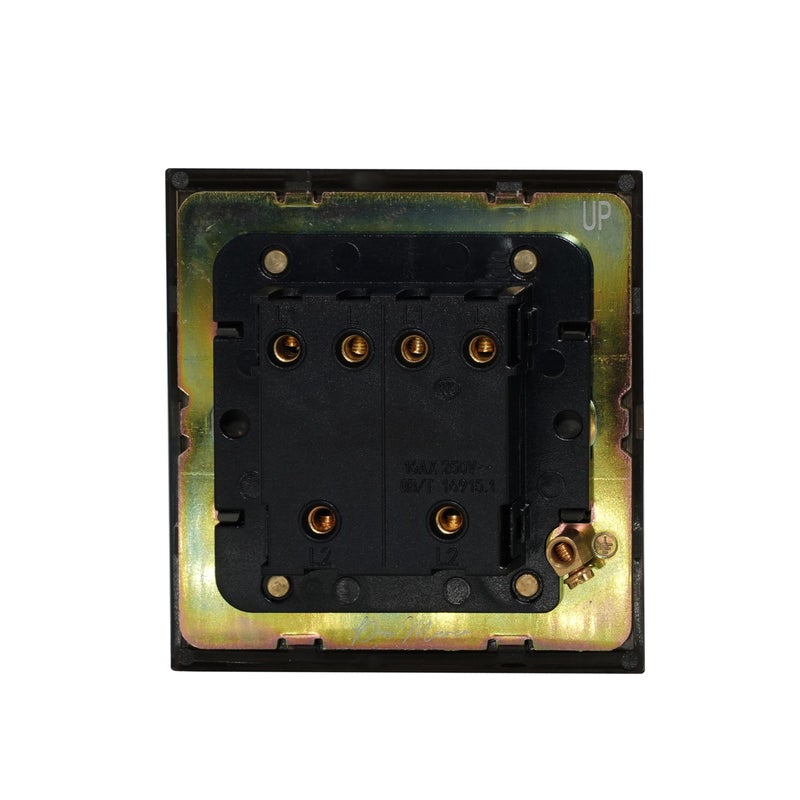 Donmarco 2 Gang 2 Way Switch - Knurled Toggle - Premium Stainless Steel & Copper (Matt Black) - Image 4