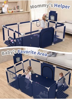 Large Playpen for Babies and Toddlers,Large Baby Play Yards Indoor & Outdoor, Sturdy Safety Baby Play Pen with Soft Breathable Mesh, Toddlers Activity Center with Anti-Slip Base - pzsku/Z906958D190F45AE35380Z/45/_/1733986927/9a3c522f-285d-4281-a5fa-3283fbeeb403