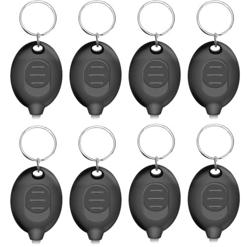 Daemson Mini LED Keychain Flashlight, Ultra Bright Tiny Flashlight, Small Keychain Flashlight White Light, Micro Pocket Key Ring LED Flashlight for Emergency Lighting Batteries Included (8PCS) - Image 1