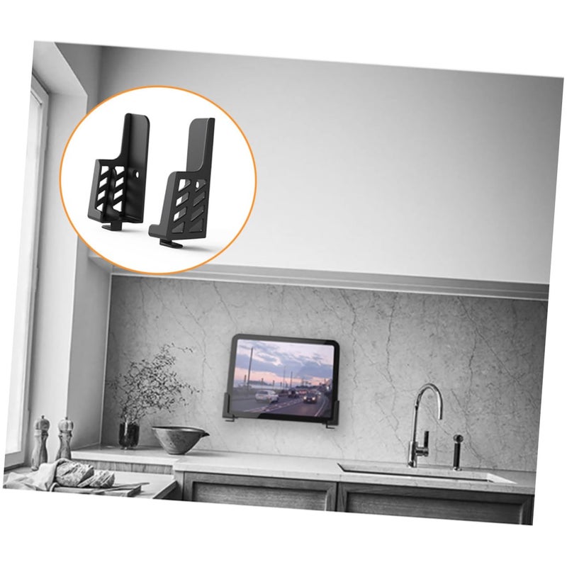 Dual Slot Tablet Bracket Desktop Phone Holder Black Durable Hands Free Support - Image 5