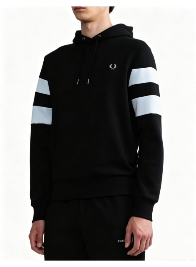 FRED PERRY Casual Fall Winter Embroidered Drawstring Pullover Hoodie - Image 1