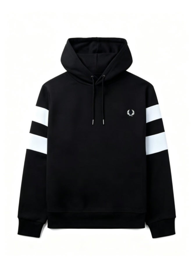 FRED PERRY Casual Fall Winter Embroidered Drawstring Pullover Hoodie - Image 3