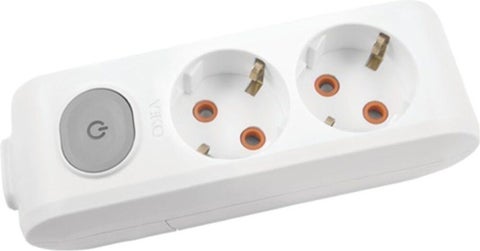 Multi-Let Double Socket with Switch and Grounded Terminals