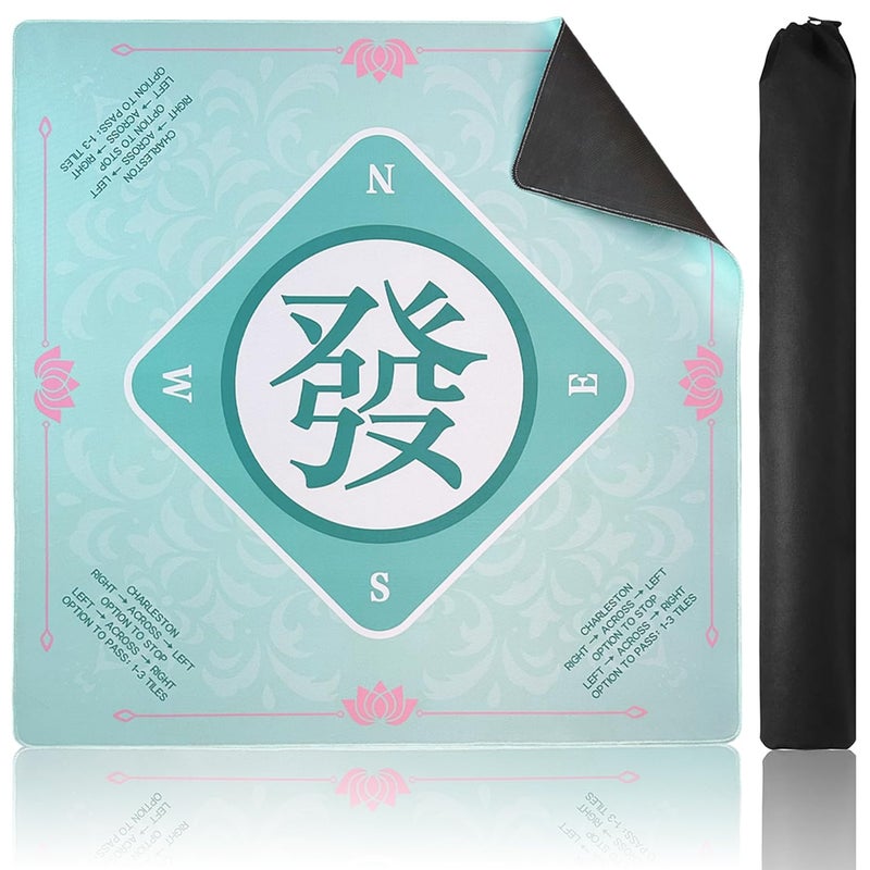 Topwon Mahjong Mat for Game Table 3mm Mahjongg Accessories with Black Carrying Bag AntiSlip Noise Reduction Table Cover for Poker Board Games Dominoes and Card Games 315 Inch - Image 3