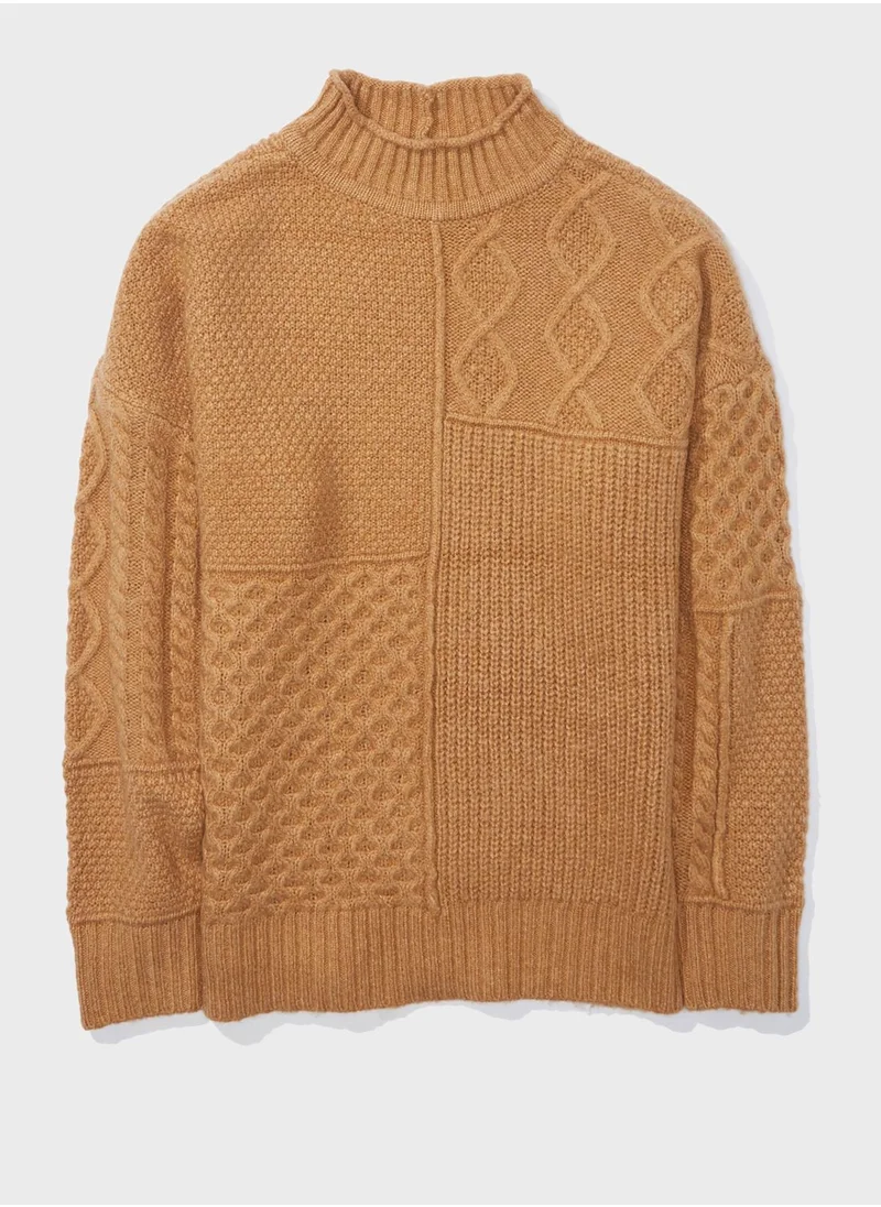 American Eagle High Neck Knitted Sweater